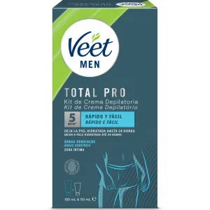 Kit de Crema Depilatoria Veet Men Total Pro –  Para zonas sensibles