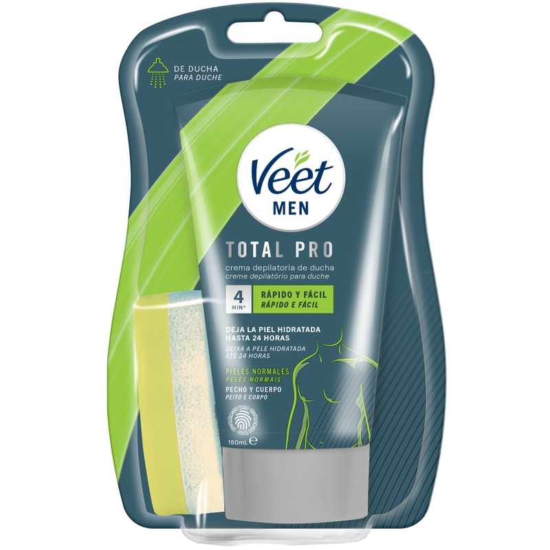 Crema Depilatoria de Ducha Veet Men Total Pro - Pieles normales